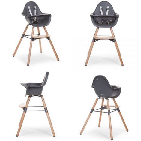 Scaun de masa Childhome Evolu 2 Natural Antracit - imagine 3