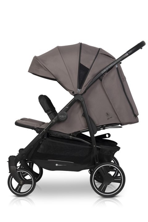 Carucior Gemeni Euro Cart Doblo Taupe - Reglabil Individual - imagine 2