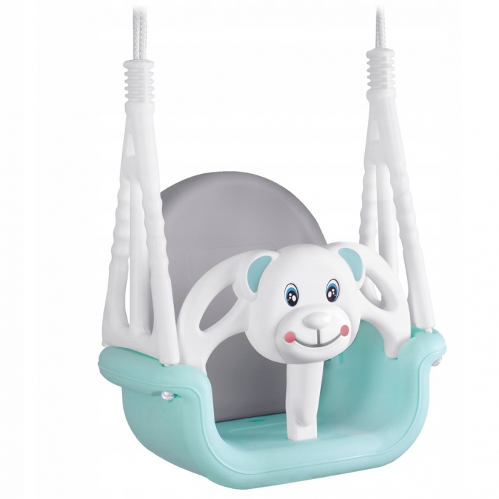 Leagan 3in1 Ricokids Ursulet, Turcoaz/Alb, Interior/Exterior - imagine 4