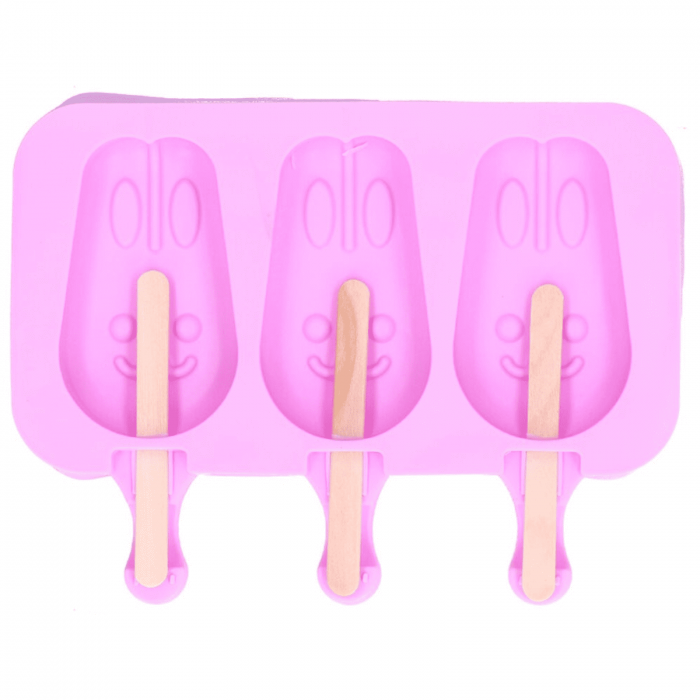 Kitchenware Formă Silicon Înghețată Iepurași 3 buc