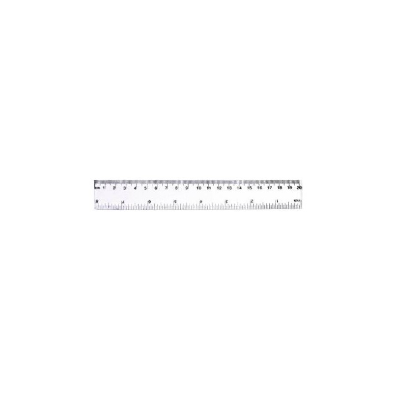 Rigla Colorart 20 cm, Plastic Transparent