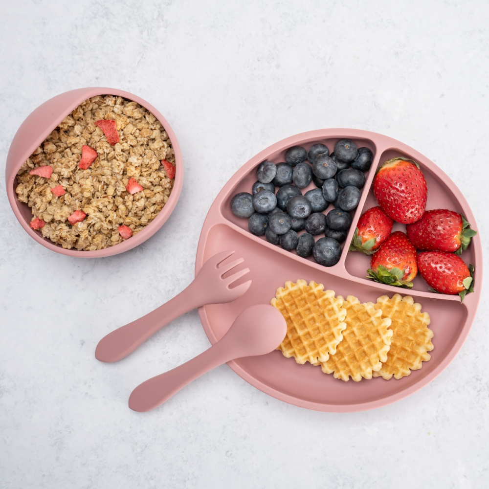 Set Diversificare AppeKids Silicon Old Rose - imagine 6