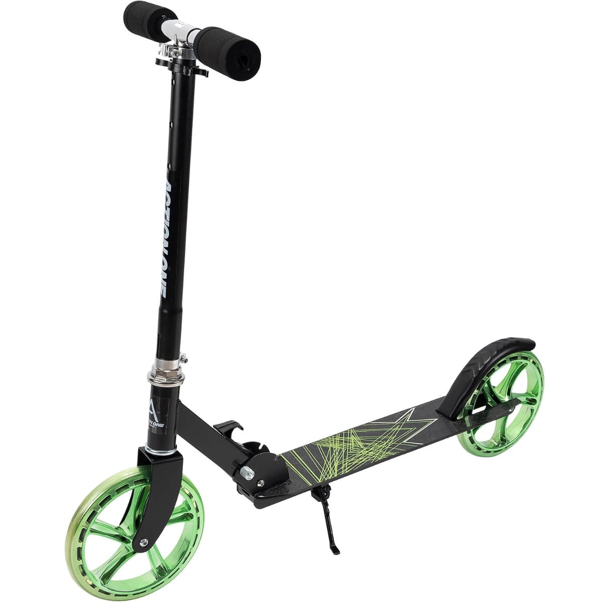 Trotineta Action One Flow Pliabila, Roti 200mm, Verde-Negru