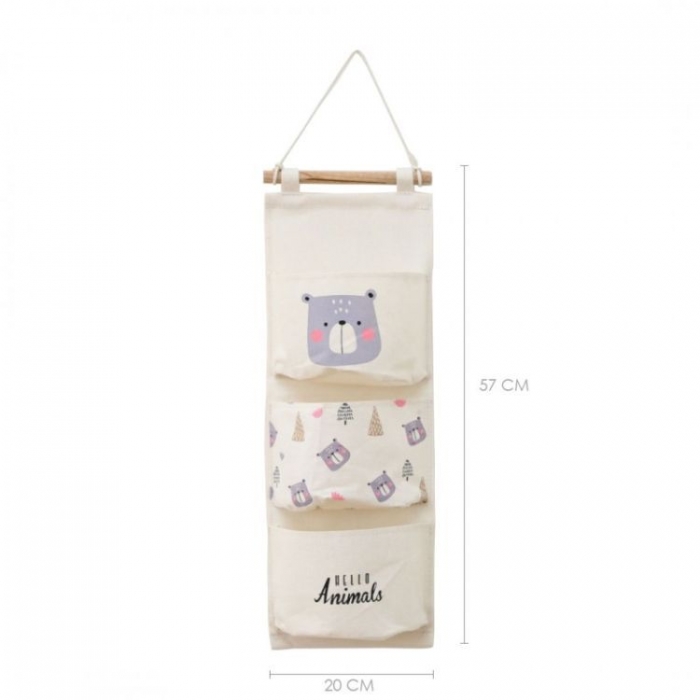 Organizator Textil Perete Ecotoys 3 Compartimente