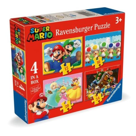 Puzzle Super Mario Ravensburger 4 in 1 - imagine 2