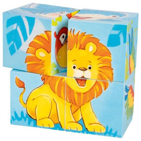 Puzzle Animale Salbatice Goki | Lemn Educativ 2+ - imagine 2