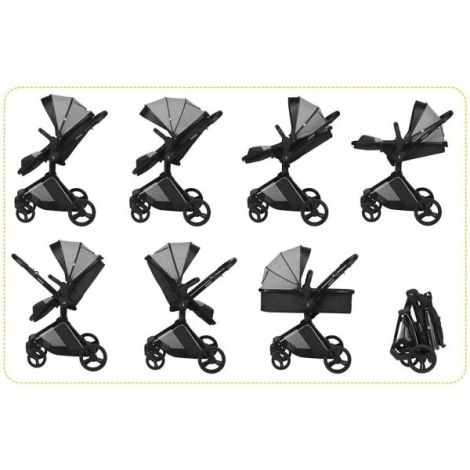 Carucior 2in1 Skiddou Nasjo Normandic Dream, Gri - imagine 9