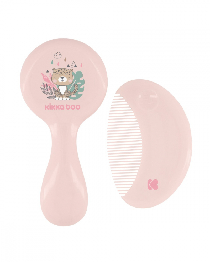 Set Perie și Pieptan KikkaBoo Savanna, Peri Naturali - imagine 2