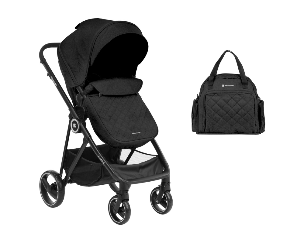 Carucior 2in1 KikkaBoo Gianni Black, Transformabil