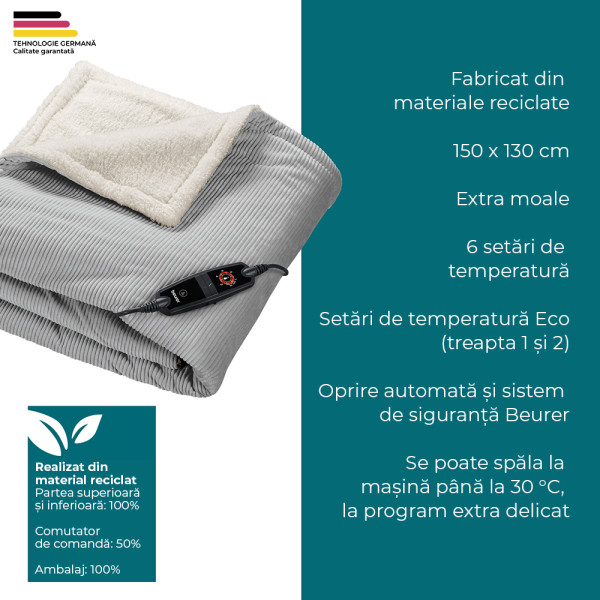 Patura Electrica Beurer HD 81 - Confort si Caldura - imagine 3