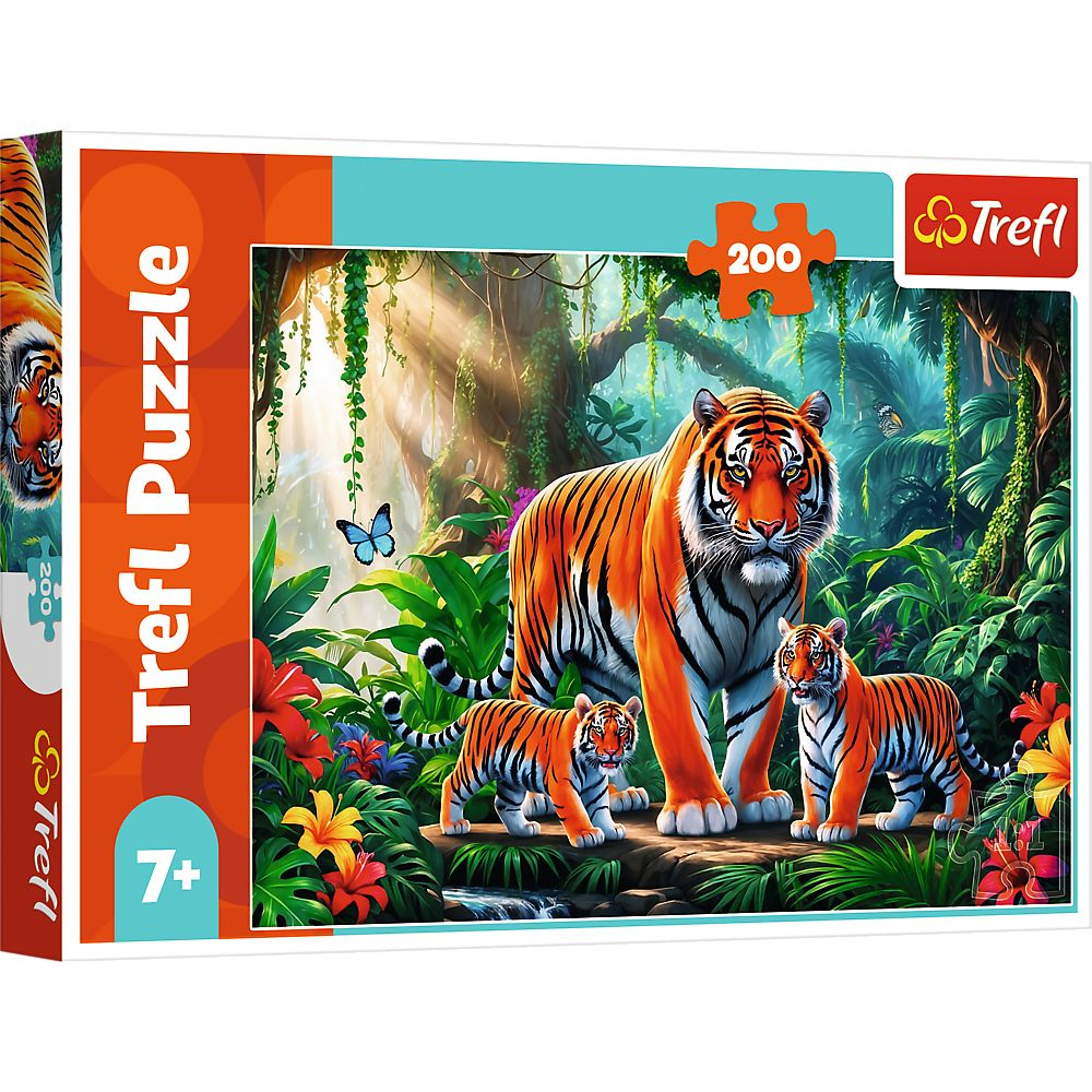 Puzzle Trefl 200 Piese: Obiceiurile Tigrelui