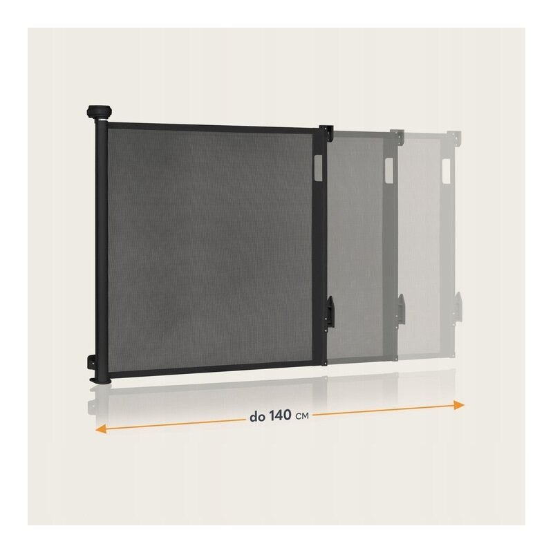Poarta Siguranta Lionelo Thea, 80x140 cm, Negru - imagine 10