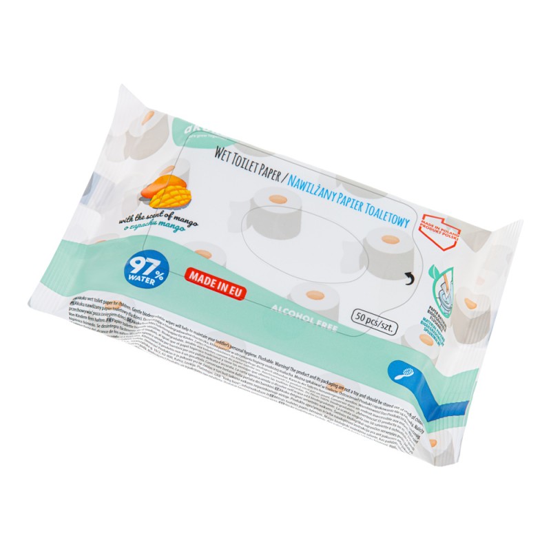 Hartie Igienică Umedă Akuku Mango, 50 Bucăți - imagine 5