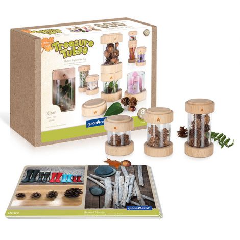 Treasure Tubes Clear Guidecraft - Explorare Senzorială