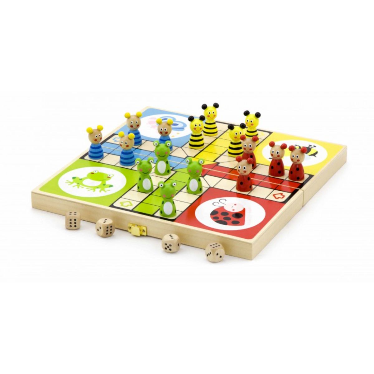 Joc Ludo Viga Nu te supăra frate, Lemn, 2-4 jucători
