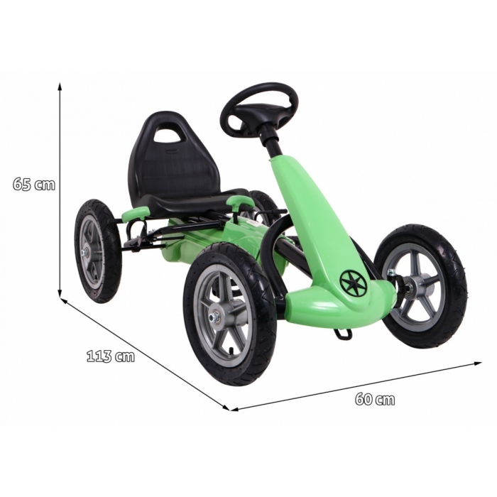Gokart Star Verde - Kart cu pedale 3 ani+