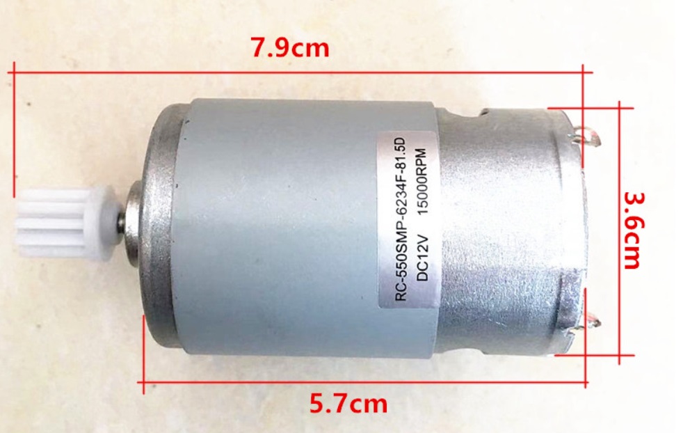 Motoreductor Nichiduta 15000 RPM 12V RS550 - imagine 3