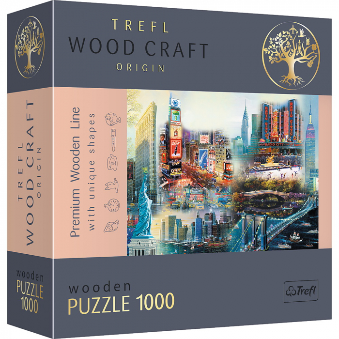 Puzzle Trefl Lemn 1000 piese New York