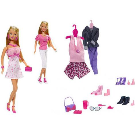 Papusa Steffi Mega Fashion Set 45 Piese Simba - imagine 2