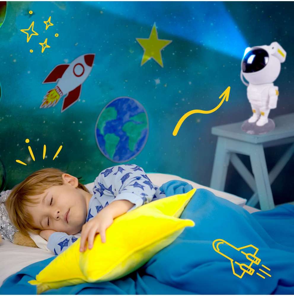 Malplay Astronaut Proiector LED 8 Moduri Veghe - imagine 9