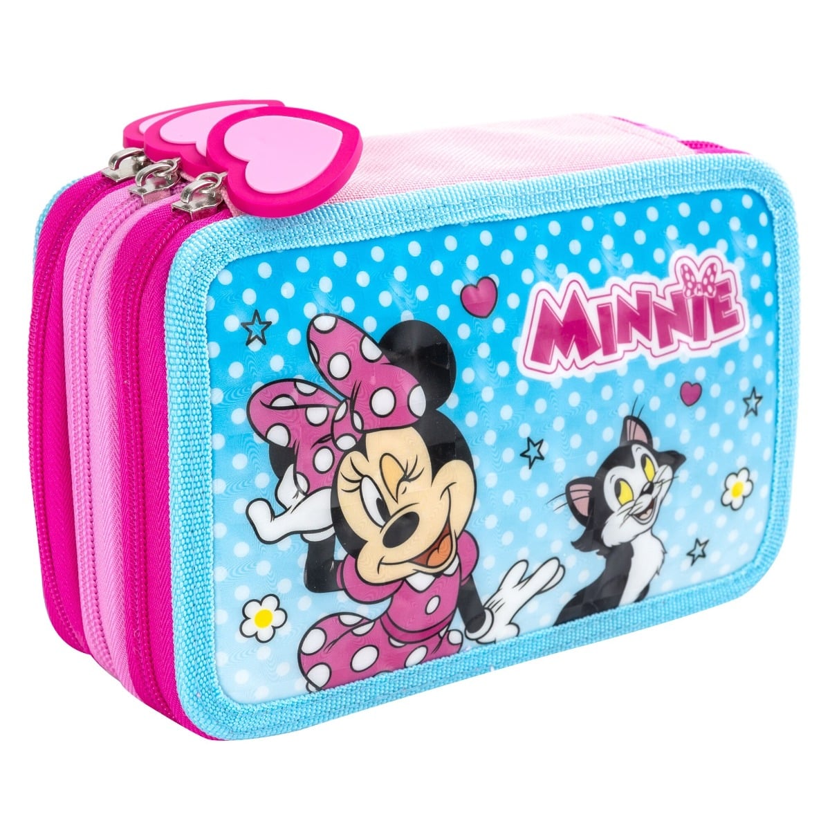 Penar Disney Minnie Mouse cu 3 Fermoare și Figurine