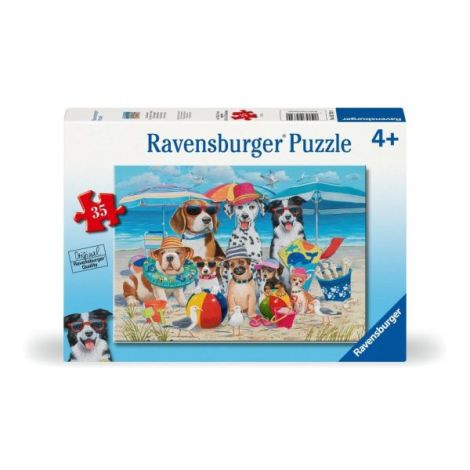 Puzzle Ravensburger Căței la Plajă - 35 Piese - imagine 3