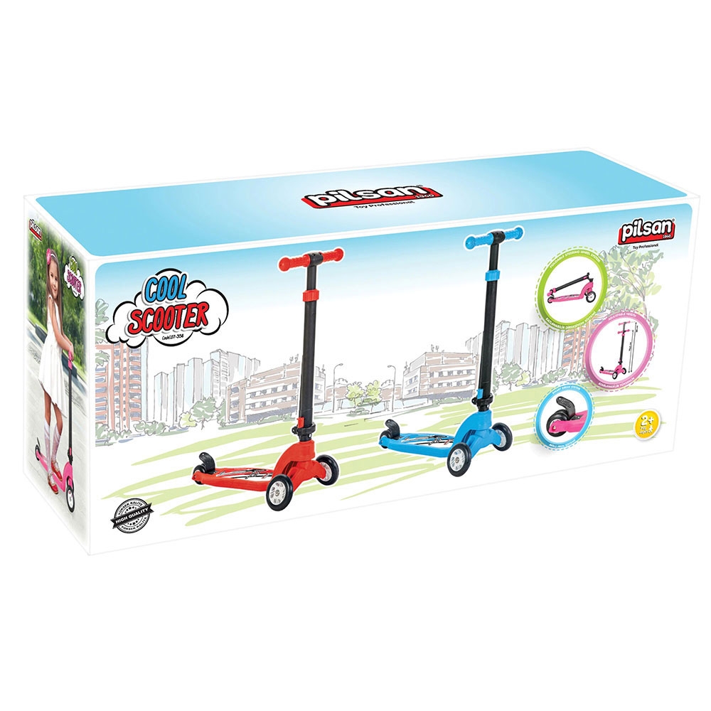 Trotineta Pilsan Cool Pink 3 Roti, pentru Copii 2+