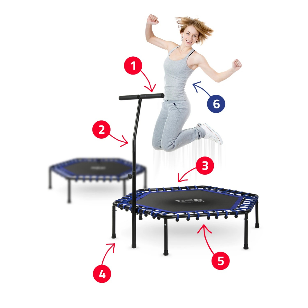 Trambulina cu Maner Neo Sport 127 cm - Exercitii si distractie - imagine 4