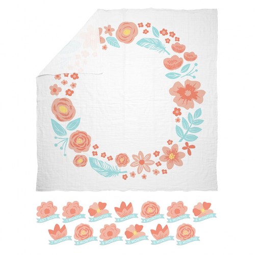 Paturica Aniversară Bebeluși Floral Pearhead - imagine 5