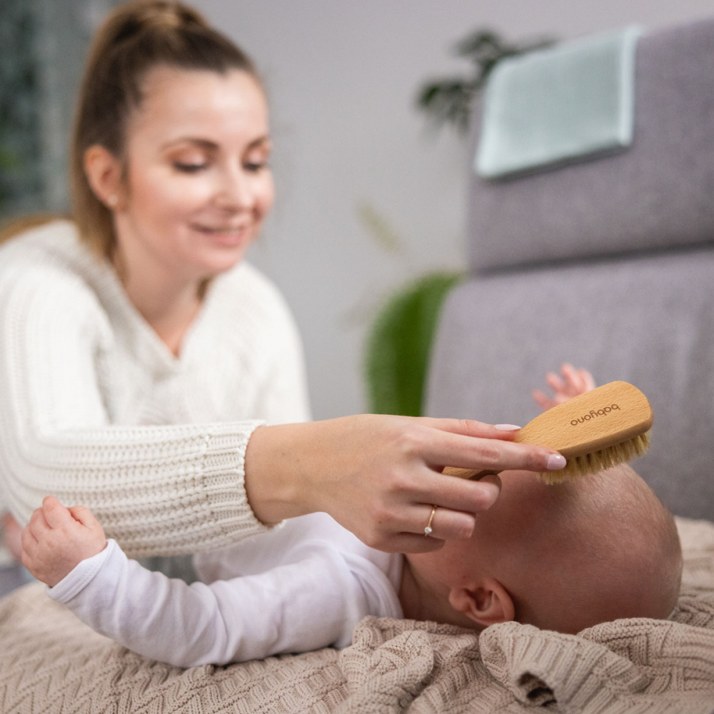 Perie Bebelusi Babyono din Lemn cu Peri Naturali - imagine 3