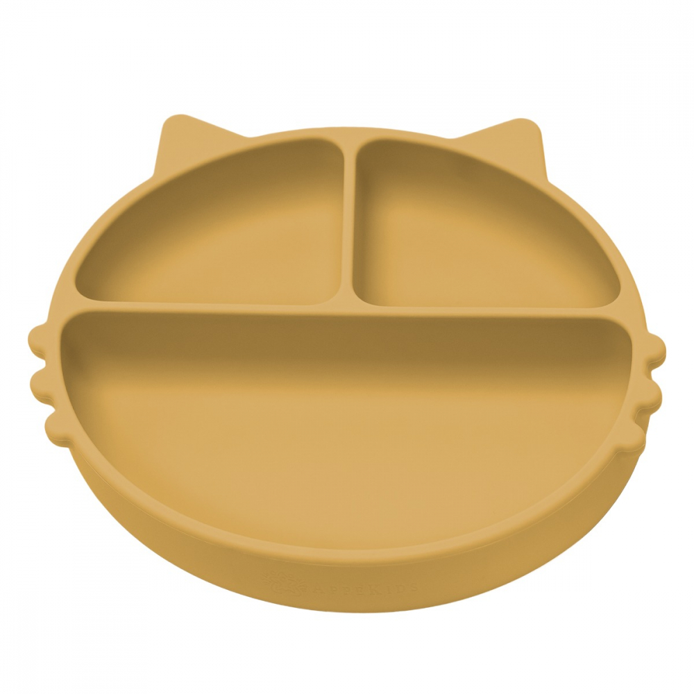 Farfurie Silicon AppeKids Kitty Honey cu Ventuza - imagine 5