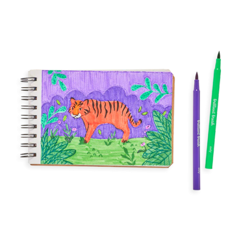 Carioci cu pensulă Ooly Brilliant Brush - Set 12 - imagine 5