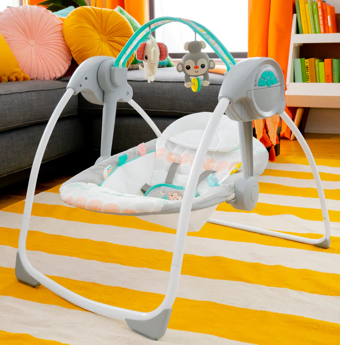 Leagan portabil Ingenuity Whimsical Wild, 2 pozitii - imagine 7