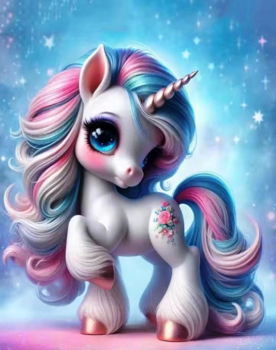 Tablou Goblen Diamante 5D Krista Unicorn Fashion