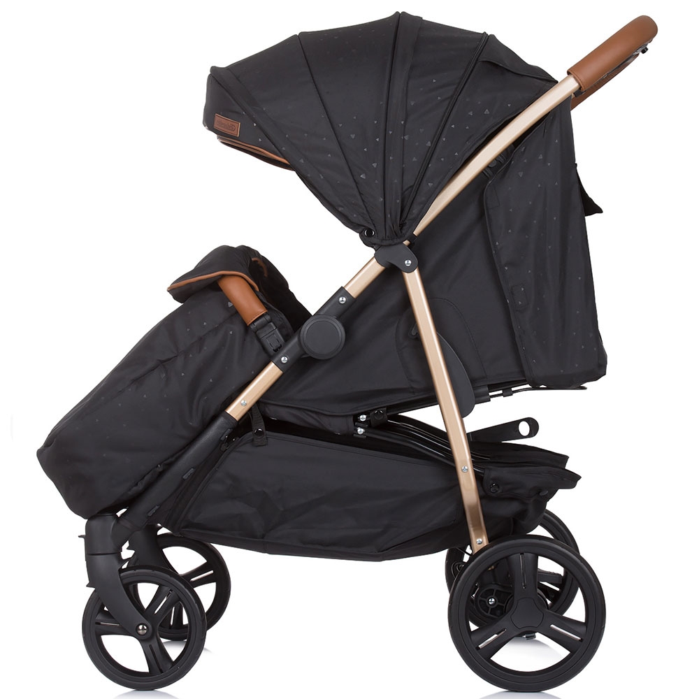 Carucior Gemeni Chipolino Passo Doble Raven, Aluminiu - imagine 4