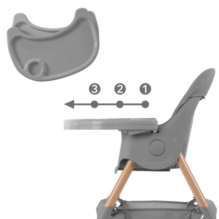 Scaun de masa 2 in 1 Kidwell Karimi gri - imagine 7
