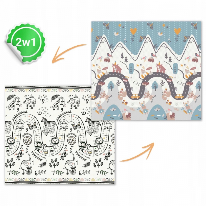 Saltea Joaca Nukido 200x180 cm, Premium, 2 Fete - imagine 2