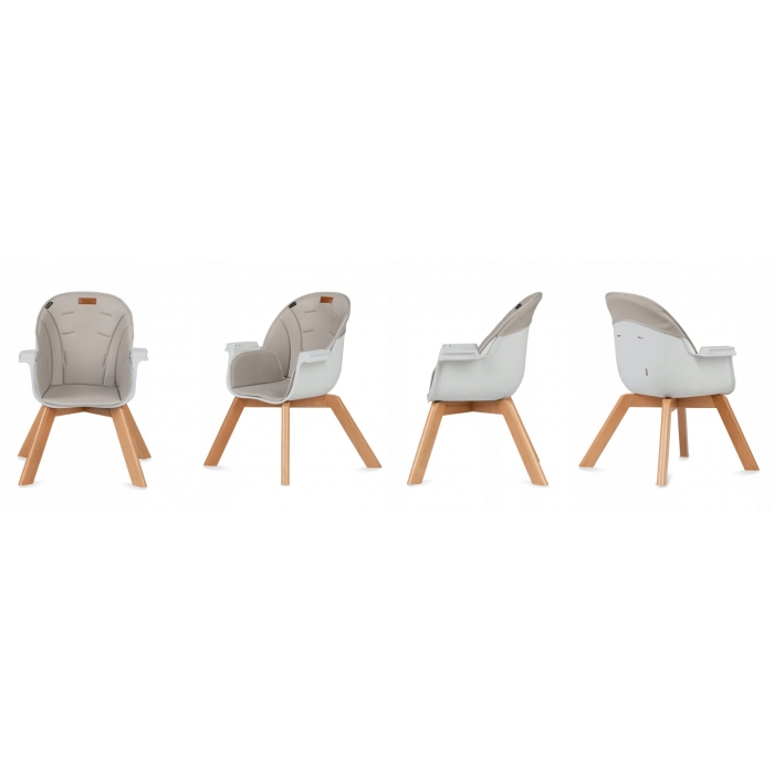 Scaun de masa Kidwell Nobis Bej, Stil Scandinavian - imagine 2