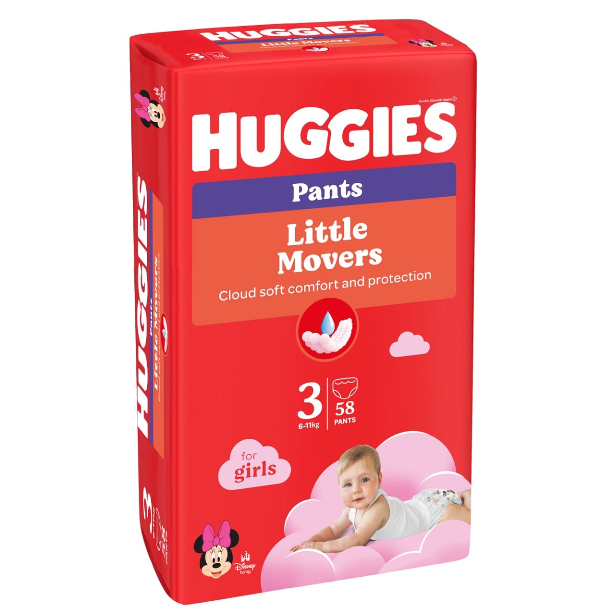 Huggies Pants Mega 3 Girl, 6-11 kg, 58 buc