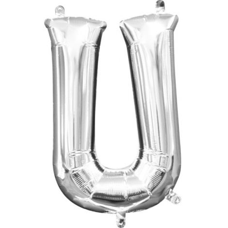 Balon Folie Mini Litera U Argintiu Amscan