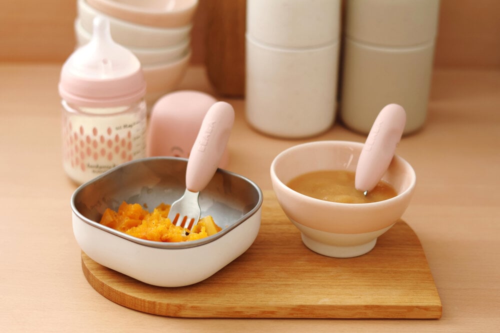 Set Tacâmuri Beaba Cotton Candy - Ergonomic