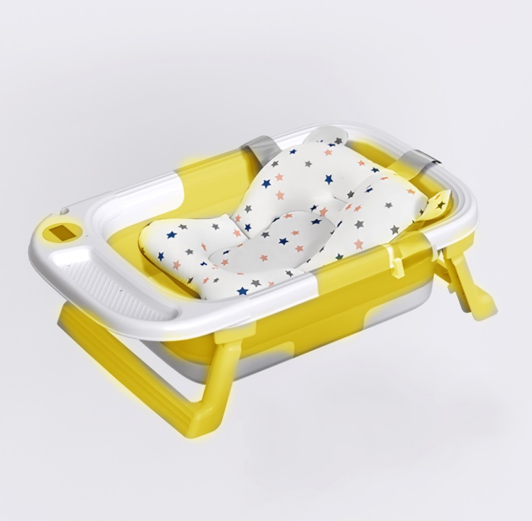 Cadită Little Mom Yellow Ultrapliabilă cu Hamac - imagine 4