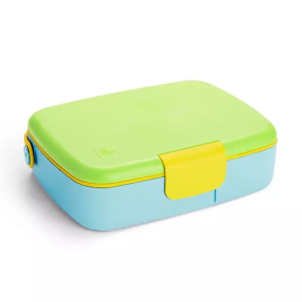 Cutie Bento Munchkin Green cu Ustensile Inox - imagine 6