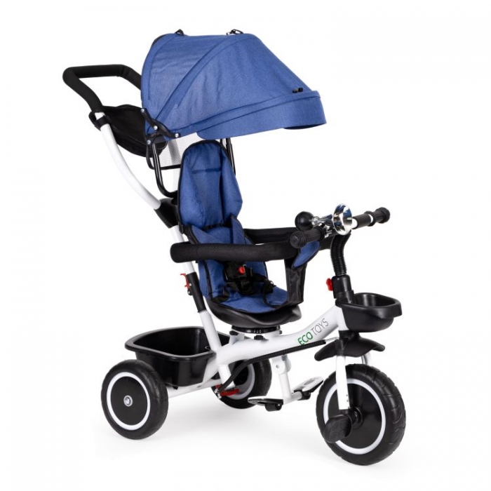 Tricicleta Ecotoys Albastru, 6 Luni+ | Siguranta Si Confort - imagine 8