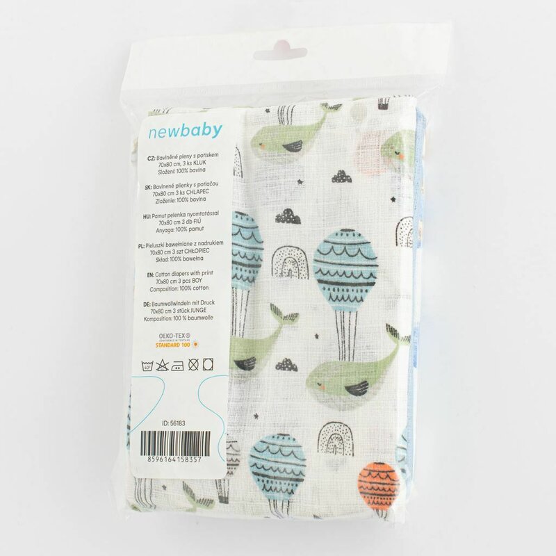 Set 3 Scutece New Baby Bumbac Multifuncționale - imagine 6