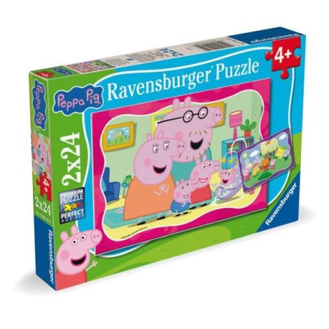 Puzzle Ravensburger Peppa Pig 2x24 piese