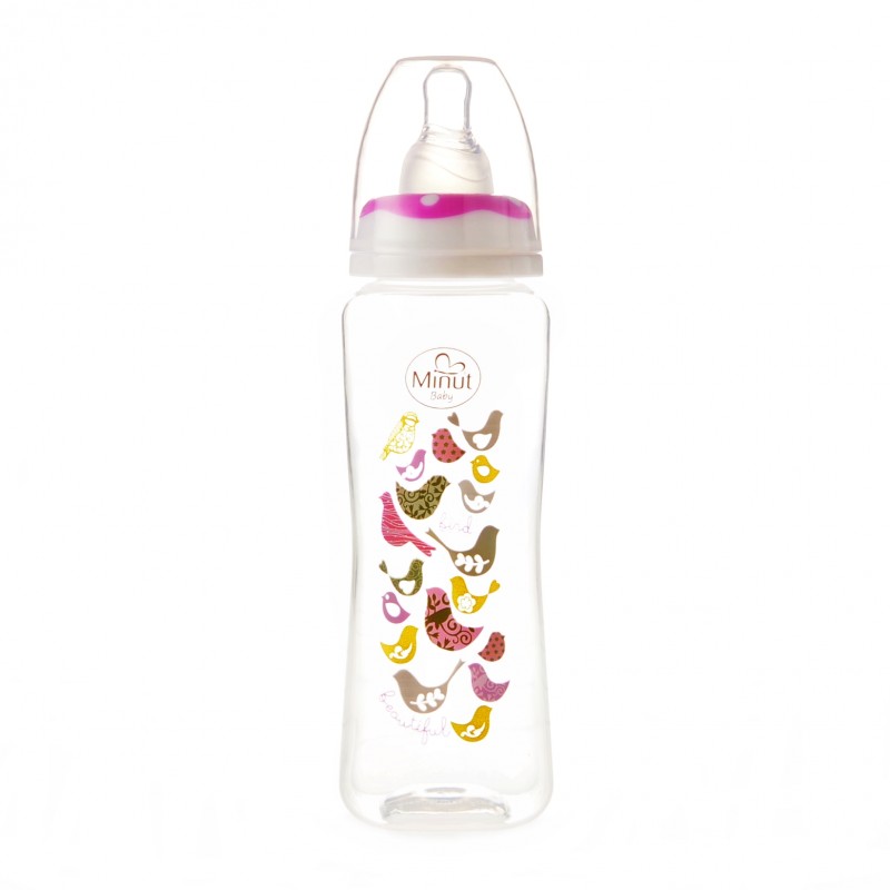Biberon Minut Baby 250ml 3+ Roz - imagine 2