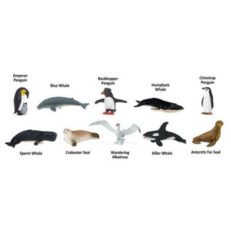Safari Ltd Tub Antarctica 10 Figurine Educative - imagine 3