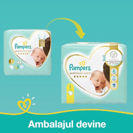 Scutece Pampers Premium Care New Baby 78 buc - imagine 2