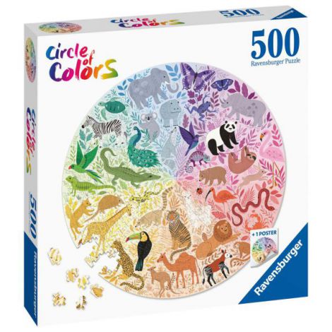 Puzzle Cerc Animale Ravensburger 500 piese - imagine 3